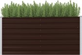 Plantenbak 160x40x77 cm gegalvaniseerd staal bruin