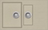 Gootsteen dubbele bakken graniet beige
