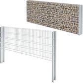 Schanskorf dubbelstaafmat 2008x830 mm 6 m staal zilverkleurig