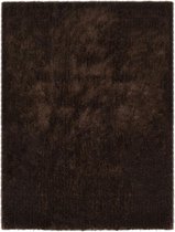 Vloerkleed shaggy hoogpolig 80x150 cm bruin