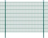 Dubbelstaafmatten en palen 2008x1630 mm 44 m groen