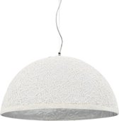 Hanglamp E27 Ã˜50 cm wit en zilver