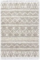 Tapijt Berber shaggy hoogpolig 140x200 cm PP zandkleurig beige