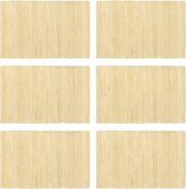 Placemats 6 st chindi 30x45 cm katoen beige