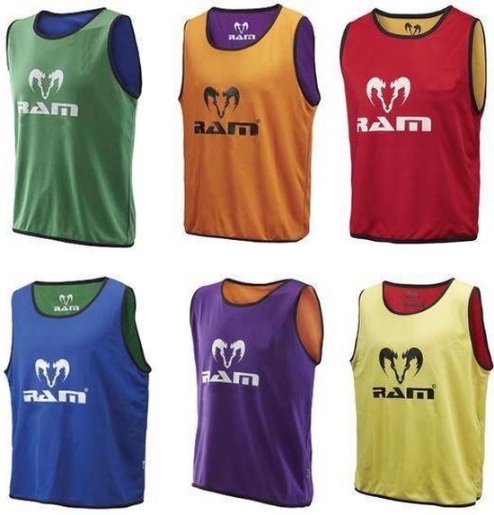 SPORTSBIBS Voetballijfje voor kinderen en volwassenen, 2-kleurig, trainingslijfje, markeringshemd, dubbelzijdig voor teamspel, dames, heren, junioren, senioren, vele kleuren en maten