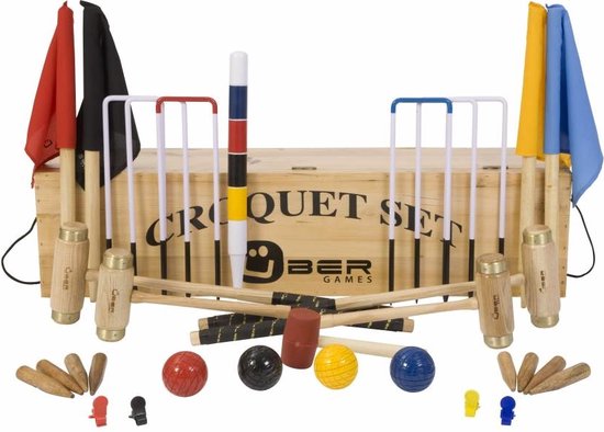 Mazzuolo Da Croquet Executive Uber Games - Frassino Inglese, Testa In Legno Duro Con Anelli Ottone, 86,4 Cm