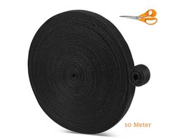 Kabelbinders Rol 10M x 1CM | Kabel Organiser | Kabel Management | Kabelbinders Klittenband | Kabelclips | Kabeldoorvoer