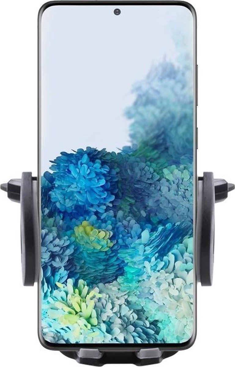 Shop4- Samsung Galaxy S20 Autohouder Verstelbare CD Houder Zwart met Draaiklem Zwart