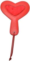 Spanking Paddle Sweet Dreams Kunstleer en Pluche Rood
