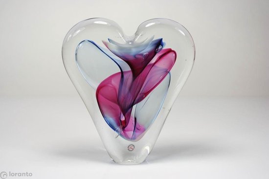 Grand coeur en verre pour votre bien-aimée Saint-Valentin ou la fête des mères