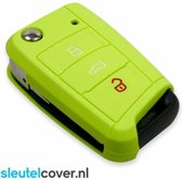Autosleutel Hoesje geschikt voor Volkswagen / VW - SleutelCover - Silicone Autosleutel Cover - Sleutelhoesje Lime groen