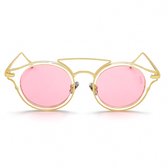 VAIN Monaco Transparant Raspberry - Zonnebril - Roze Goud - 48-21-135