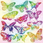 Ambiente - Aquarell Butterflies Mix - papieren lunch servetten