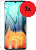 Geschikt voor Samsung Galaxy A71/ A71s Screenprotector - Galaxy A71/ A71s Screen Protector 3x Bescherm Glas