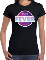 Disco fever feest t-shirt zwart voor dames XL