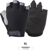 Fitness Gloves by Flexdeals © - Fitness handschoenen - Gewichthefhandschoenen - Sporthandschoenen - Crossfit Sport - XL - Zwart