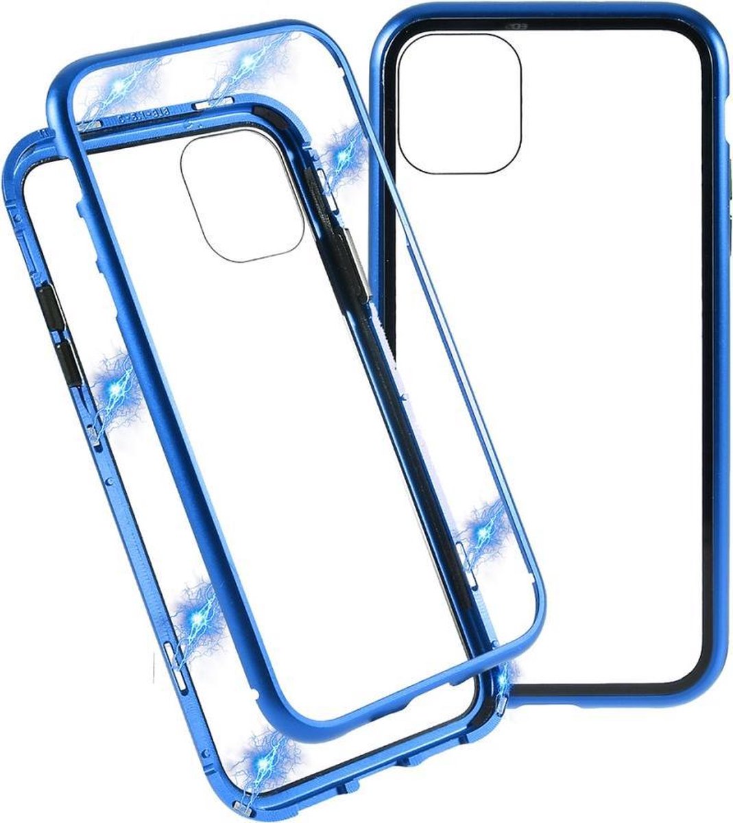 Hardcase met metalen frame voor iPhone 11 Pro 5.8 inch - Blauw
