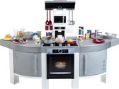 Klein Toys Bosch Jumbo kinderspeelkeuken - 95x45x137 cm - incl. koffiezetapparaat, gootsteen, oven en kookgerei - grijs zwart