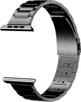 Wabando Stalen Band Shaque Zwart compatibel met Apple Watch 45/44/42 mm