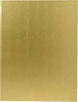 2x Gastenboek Balacron kaft met opschrift Livre d'Or - 100 pagina's - 27x22cm verticaal, Goud