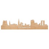 Skyline Groningen Bamboe hout - 100 cm - Woondecoratie design - Wanddecoratie - WoodWideCities