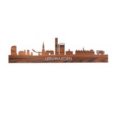 Skyline Leeuwarden Palissander hout - 100 cm - Woondecoratie design - Wanddecoratie - WoodWideCities