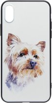 ADEL Siliconen Back Cover Softcase Hoesje Geschikt voor iPhone XS Max - Yorkshire Terrier Hond