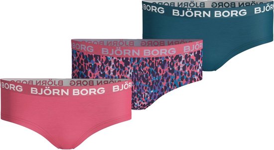 Bjorn Borg - Meisjes - 3-Pack Leopard Hipster - Multicolor - 146
