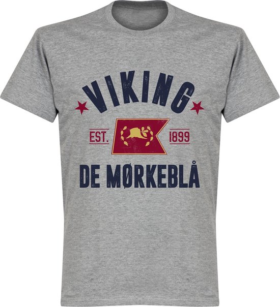 Viking FK Established T-shirt - Grey Marl - 4XL