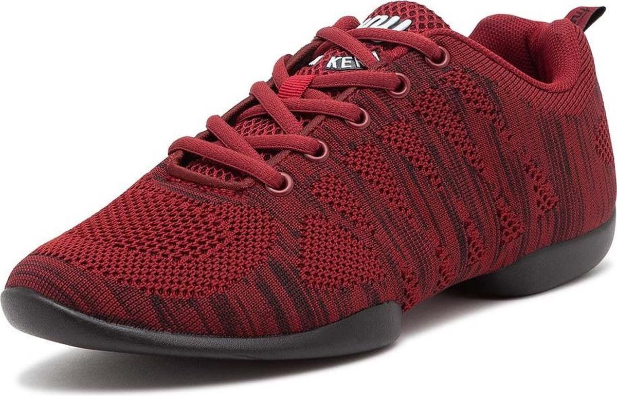 Rode Danssneakers Laag Anna Kern Suny 4035-bold - Heren Sport Sneakers - Salsa, Balfolk, Stijldansen - Maat 44,5