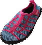 Playshoes waterschoentjes knitted fuchsia blauw