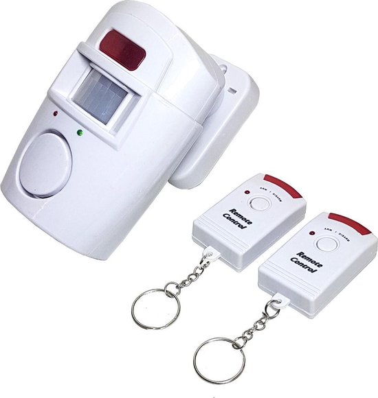 Alarm draadloos met sensor bewegingsdetectie + 2x afstandsbediening |  bol.com