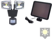 MaxxGarden Solarlamp met Bewegingssensor - schijnwerper met accu en pv-paneel - 2x5 Watt LED