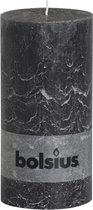 Bolsius Rustiek Stomp -  200x100mm -  zwart - 4 Stuks