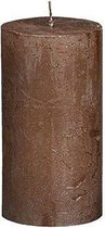 Stomp - kaars Rustiek 13x7 cm Metallic Koperbruin - 3 Stuks