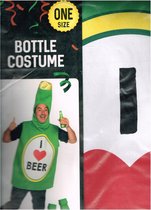 one size I love beer bottle kostuum groen