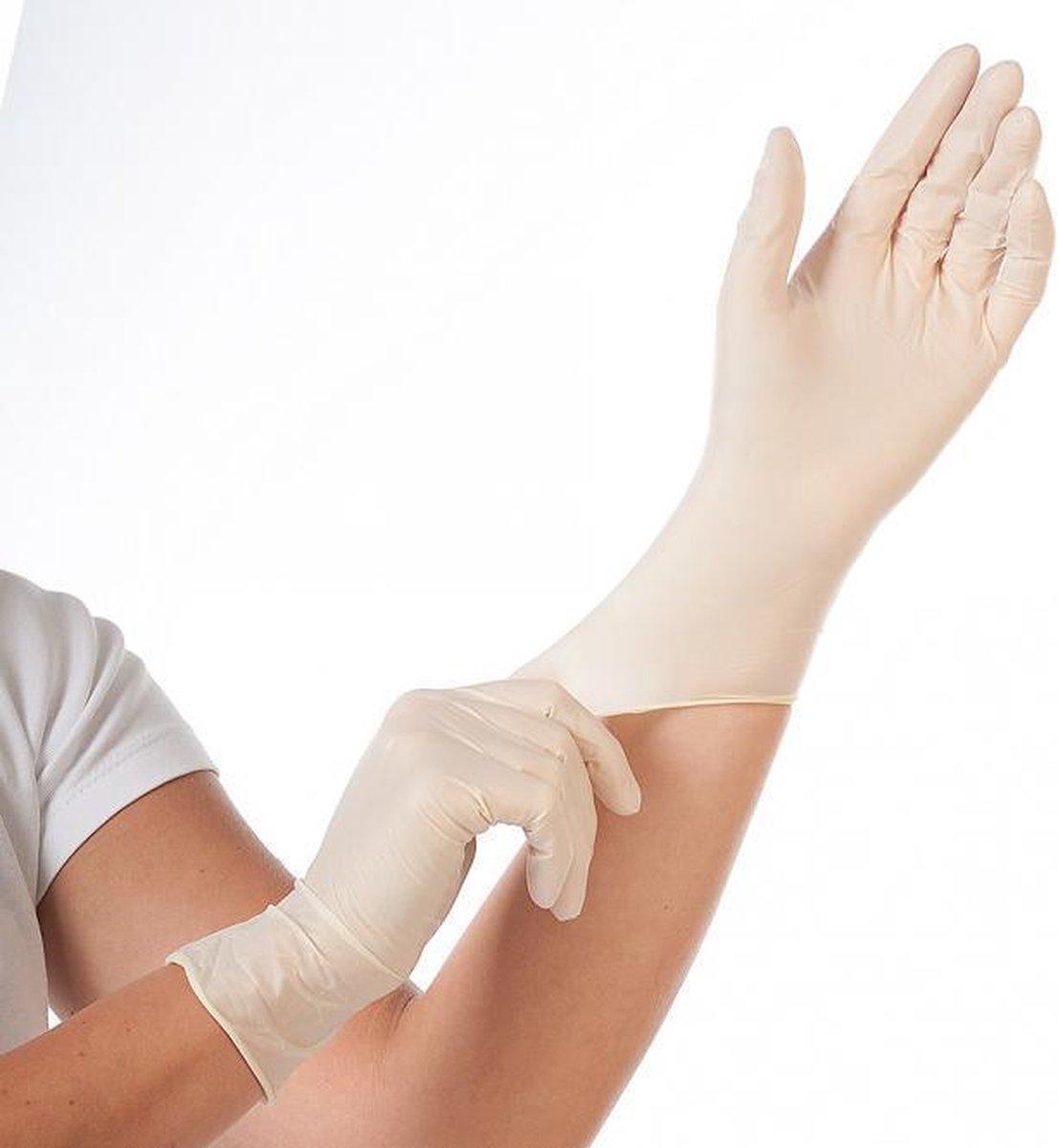 Goedkoopste Latex Handschoenen Wit Ongepoederd Small 100 Stuks - Maat S