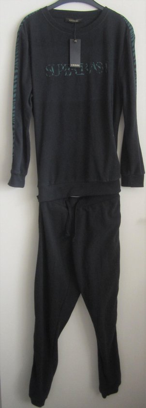 Supertrash Ladies Loungewear set - zwart/groen - Maat L | bol