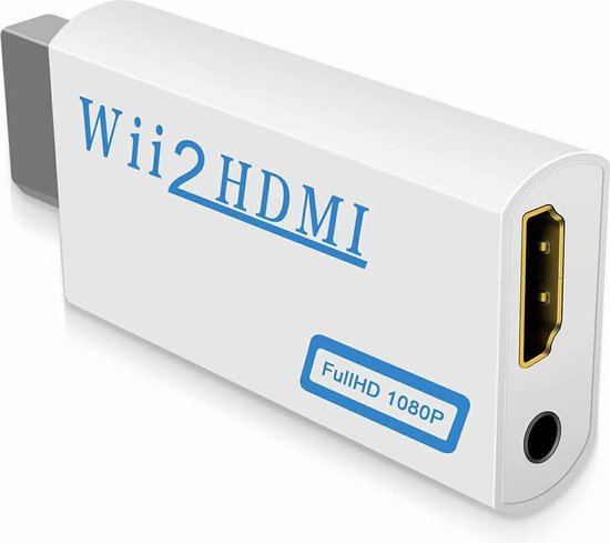 Berg kleding op spanning Vernauwd Wii naar HDMI Adapter Converter 1080p Full HD Kwaliteit - Wit | bol.com