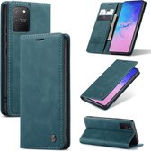 Samsung Galaxy S10 Lite Bookcase hoesje - CaseMe - Effen Blauw - Kunstleer