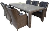 Darwin Bergamo dining tuinset 240x100xH77 cm 7-delig grijs