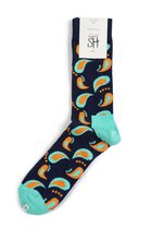 Happy Socks Water Drops sokken - turquoise/oranje - Maat 41-46