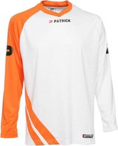 Patrick Victory Voetbalshirt Lange Mouw - Wit / Oranje | Maat: L