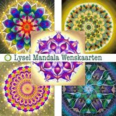 5x Mandala Wenskaarten met luxe envelop (Lysel Mandala Deep)