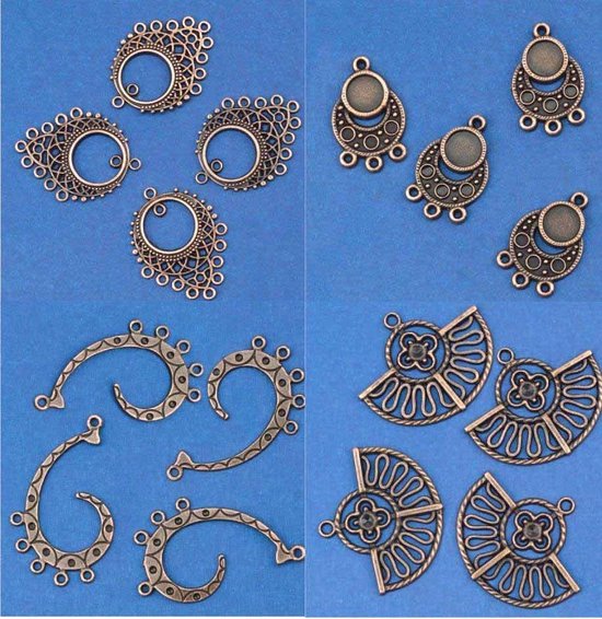 SUNNYCLUE 1 doos met 100 stuks metalen hangers losse sleutelhanger