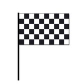 Finish vlag zwaaivlag 30 x 45 cm - Race thema feestartikelen - Race vlaggen - Formule 1 vlag