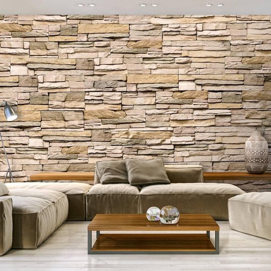 400cm X 280cm - Fotobehang Decoratieve Stenen muur, in 2 maten, te koop, voor... | bol.com