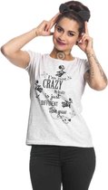 Disney Alice In Wonderland Dames Tshirt -M- I'm Not Crazy Grijs