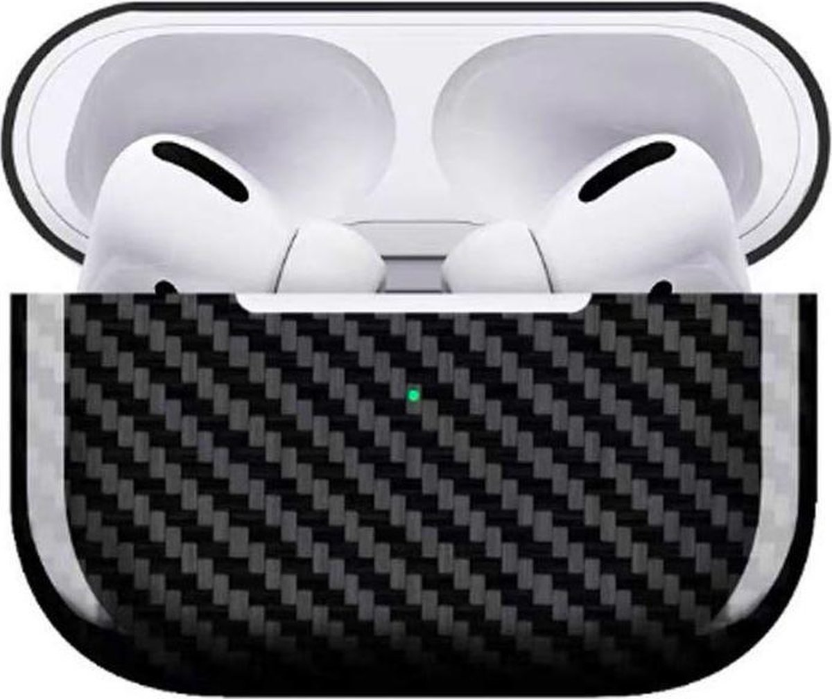 YONO Carbon Hoesje geschikt voor Apple Airpods Pro – Hard Case -  Beschermhoes - Zwart | bol.com