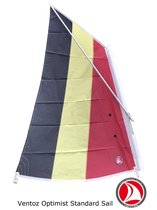 Ventoz Optimist Standaard Zeil - Zwart-Geel-Rood
